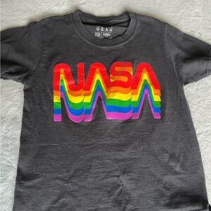 Kids NASA Worm Logo Rainbow Tee